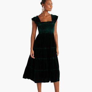 The Ellie Nap Dress - Emerald Velvet